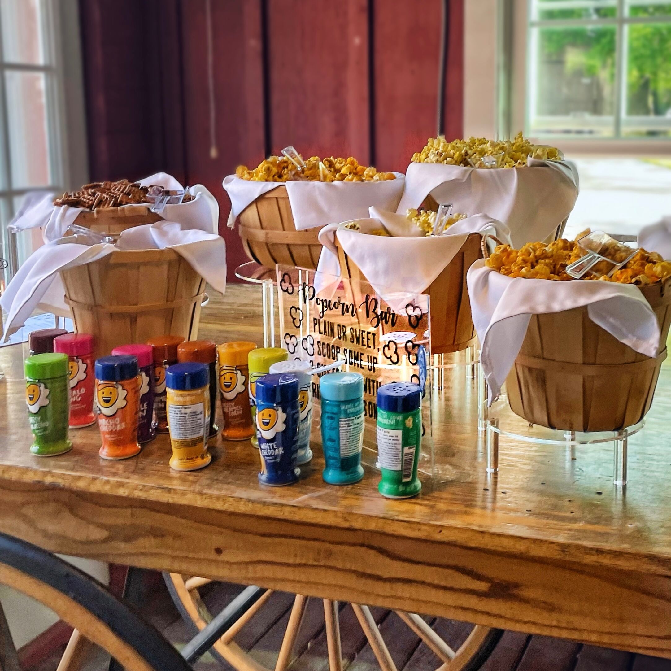 Popcorn + Pretzel Bar Rental Package - Easy Breezy Bash Co Event