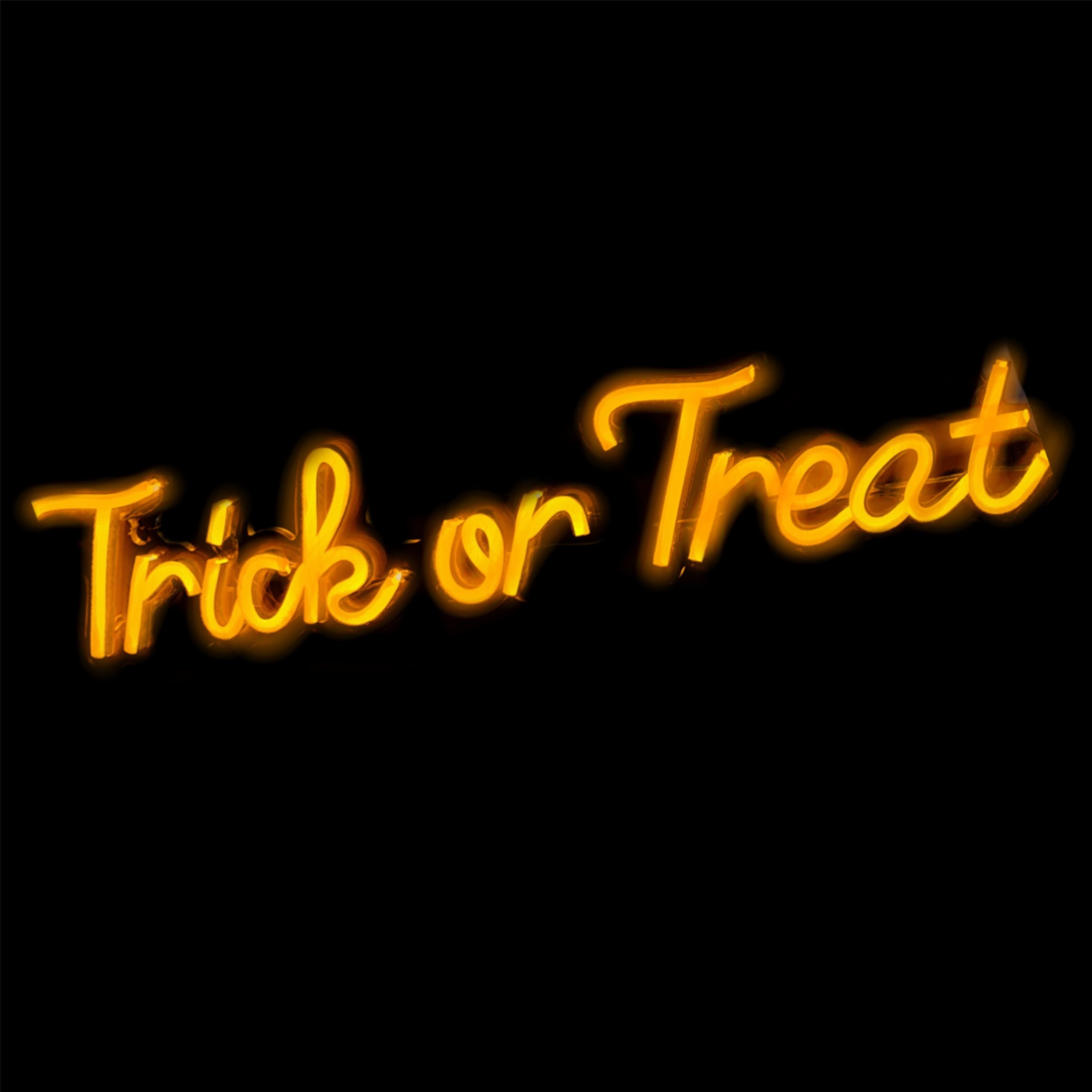 trick or treat neon sign rental