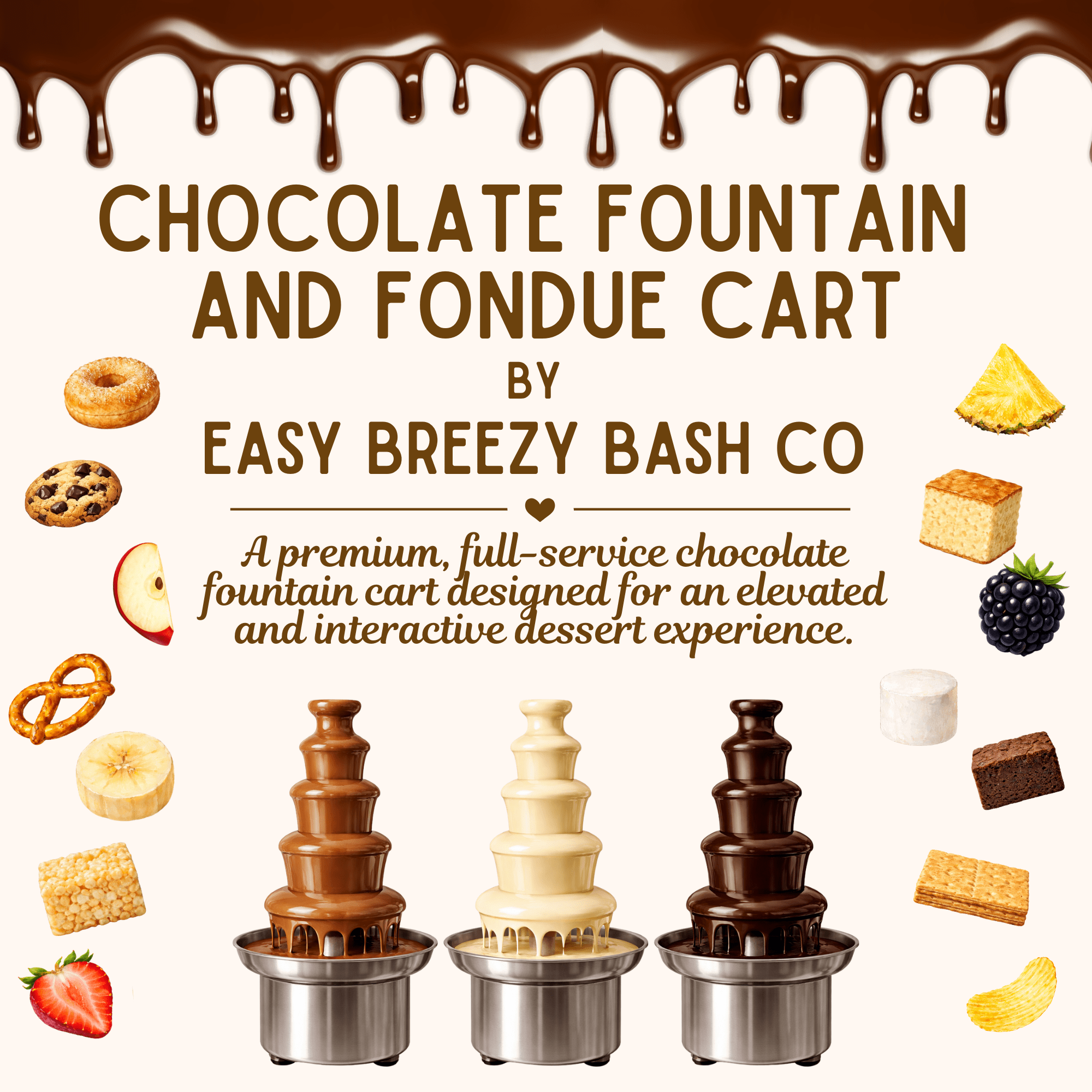 Chocolate Fountain & Fondue Cart Rental