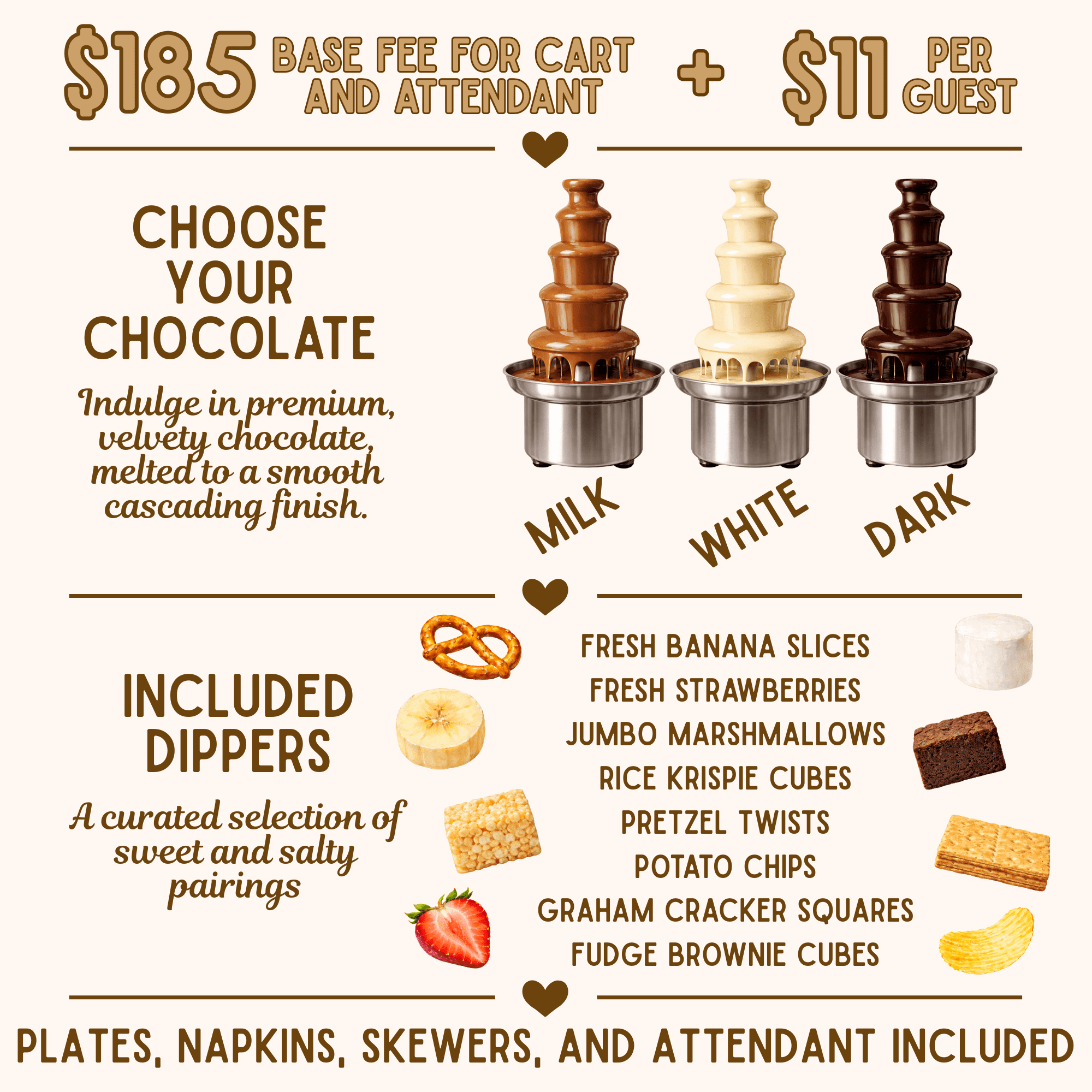 Chocolate Fountain & Fondue Cart Rental - Image 3