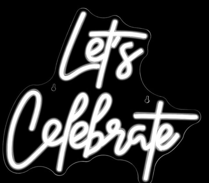 lets celebrate neon sign rental
